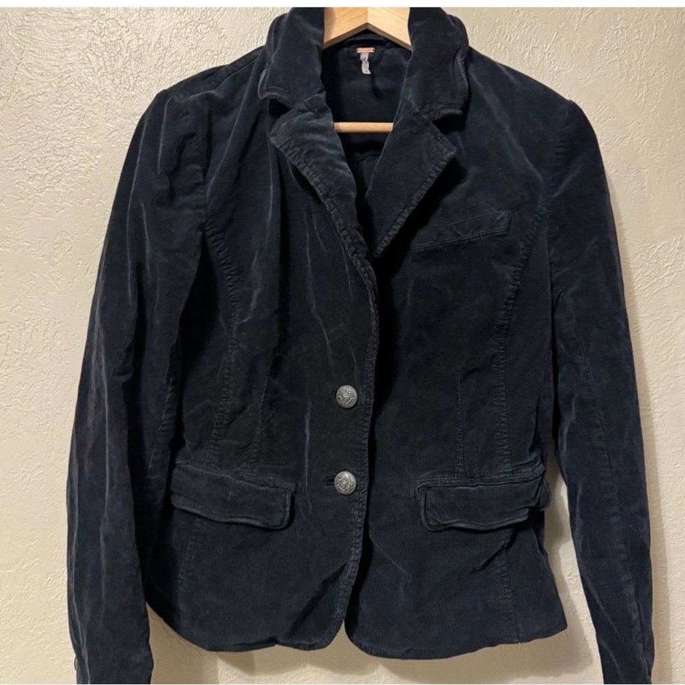 Free People Black Corduroy Blazer